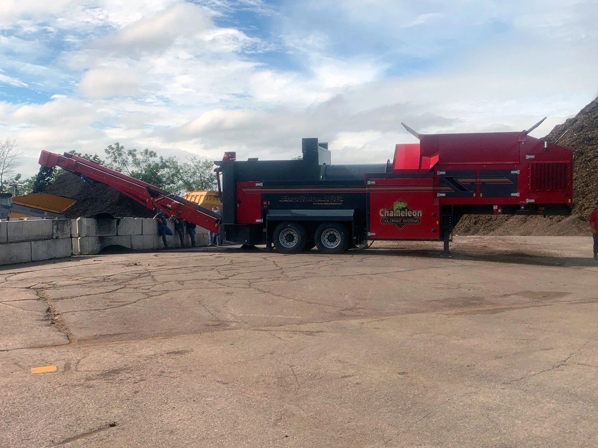 Mulching machine. Mulching machine.