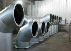 Pre-fabricated pipes for pre-construction.