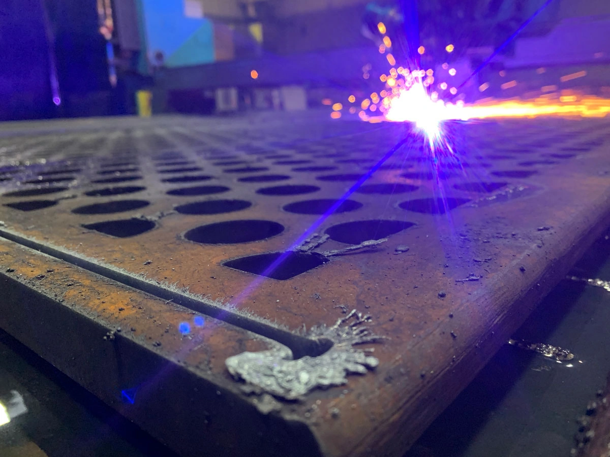Welding being done at Min Fab. Welding being done at Min Fab.